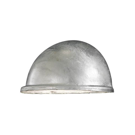 Torino Außen-Wandleuchte galvanisierter Stahl, Acrylglas in silberner Ausführung.