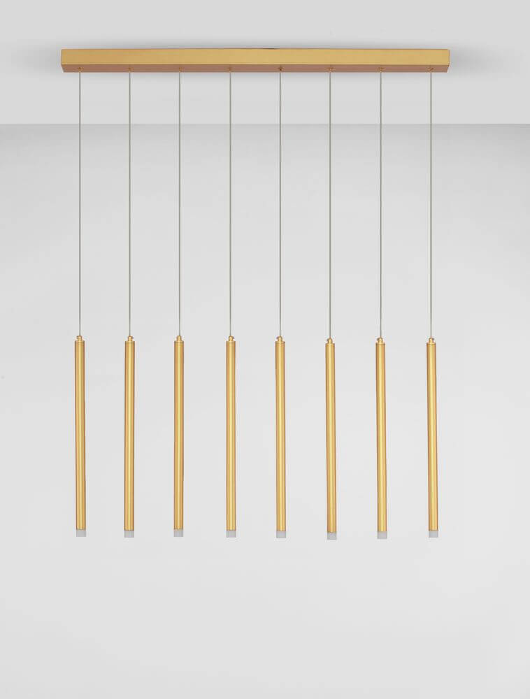 Trimle LED Pendelleuchte 8-flammig mit modernem Design und dimmbarem Licht, ideal für stilvolle Beleuchtung.