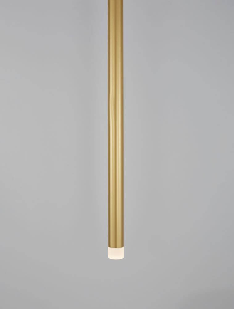 Trimle LED Pendelleuchte H 50cm Ø 2,5cm 3000K in goldfarbener Ausführung, modernes und elegantes Design.