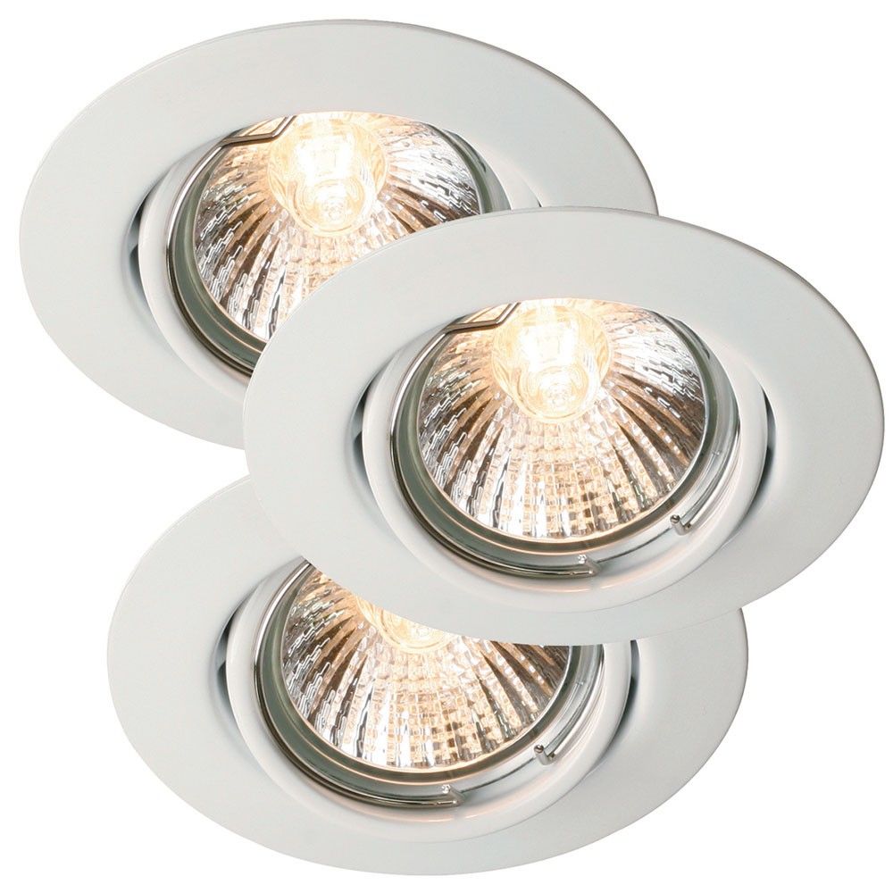 Triton takmonterad lampa Vit, 3 inbyggda spots från Nordlux Triton-serien för inomhusbruk.
