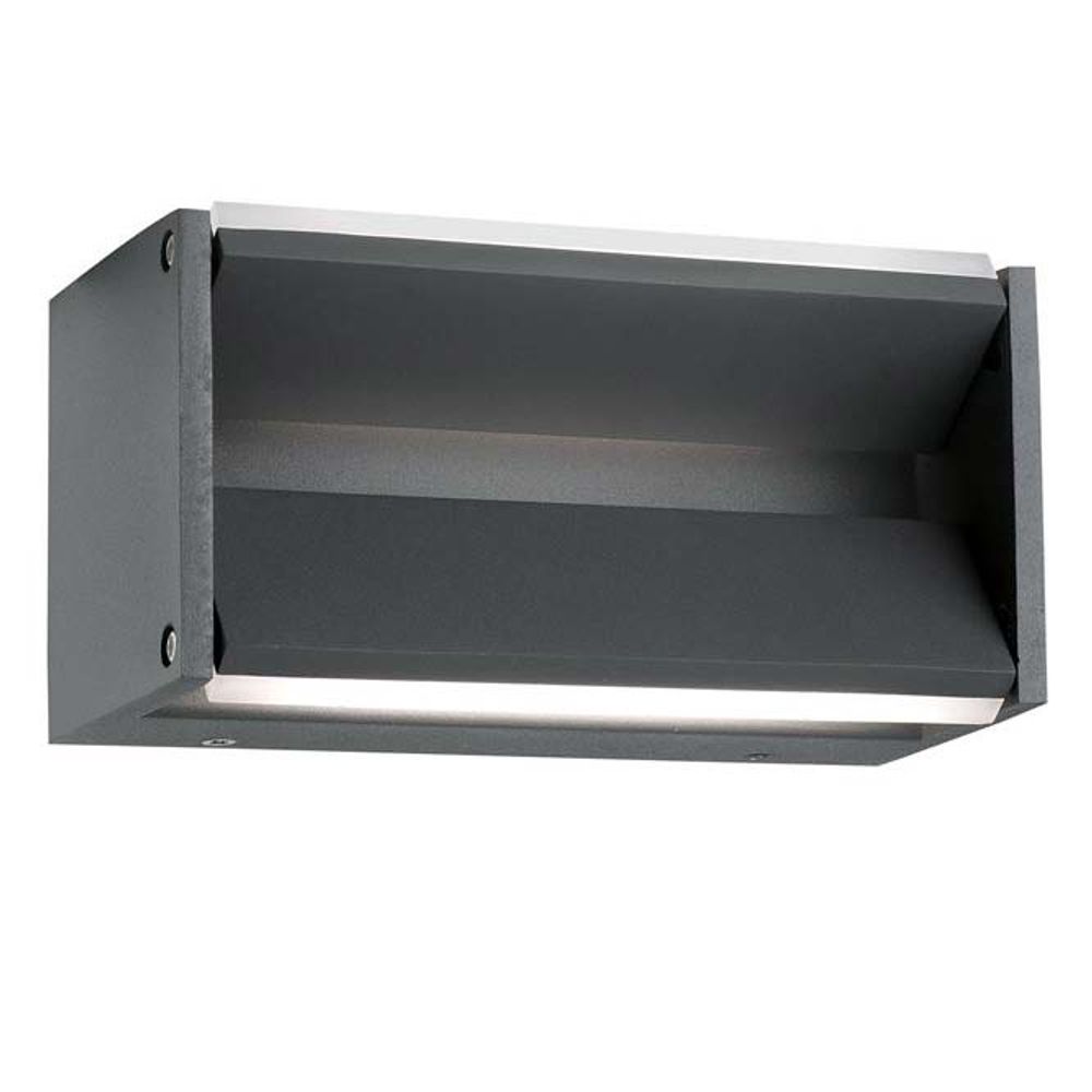 Twin LED Außen-Wandleuchte in modernem Design, drehbare Lichtflügel, 10W, IP54, 600lm, 3000K.