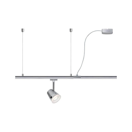 U-Rail Einspeisung 2m Kabel Chrom-Matt für abgehängtes Schienensystem, 230V, bis 1000W