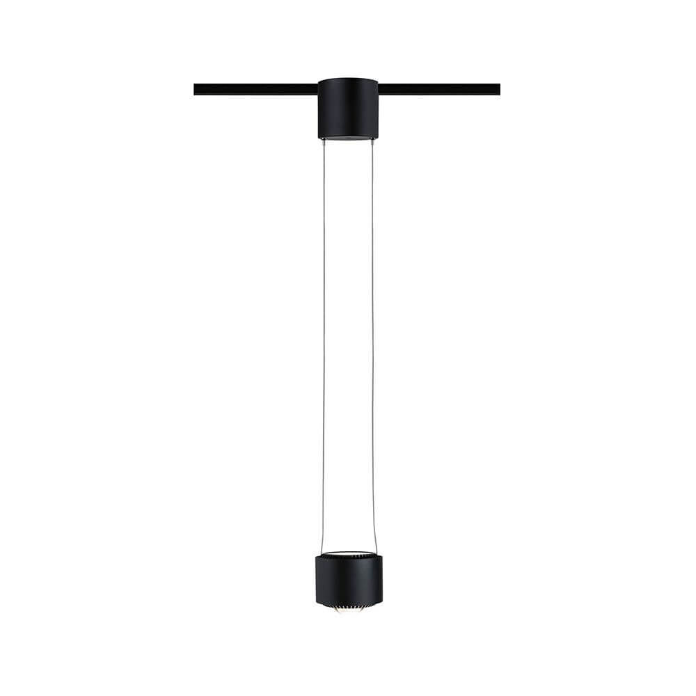 U-Rail LED Schienen Pendelleuchte Aldan Schwarz-Matt in elegantem Design mit verstellbarer Pendellänge.
