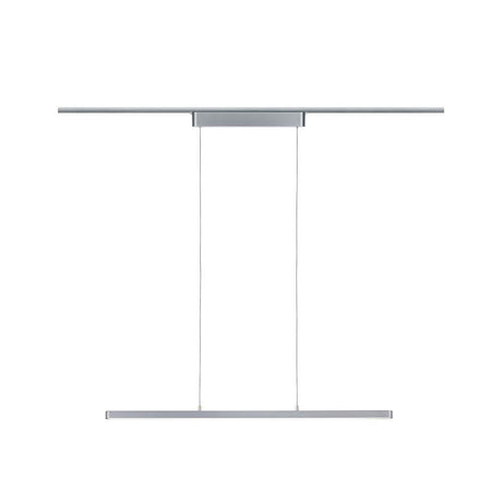 U-Rail LED Pendelleuchte Lento Dimmbar Chrom-Matt, höhenverstellbar mit warmweißem Licht.