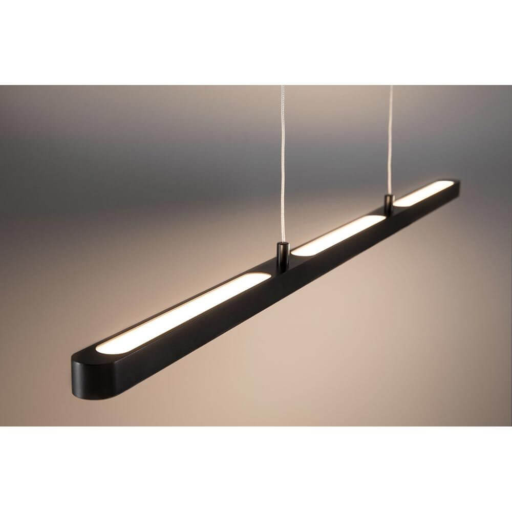 U-Rail LED Pendelleuchte Lento Dimmbar Schwarz-Matt mit dimmbarem Licht und modernem Design
