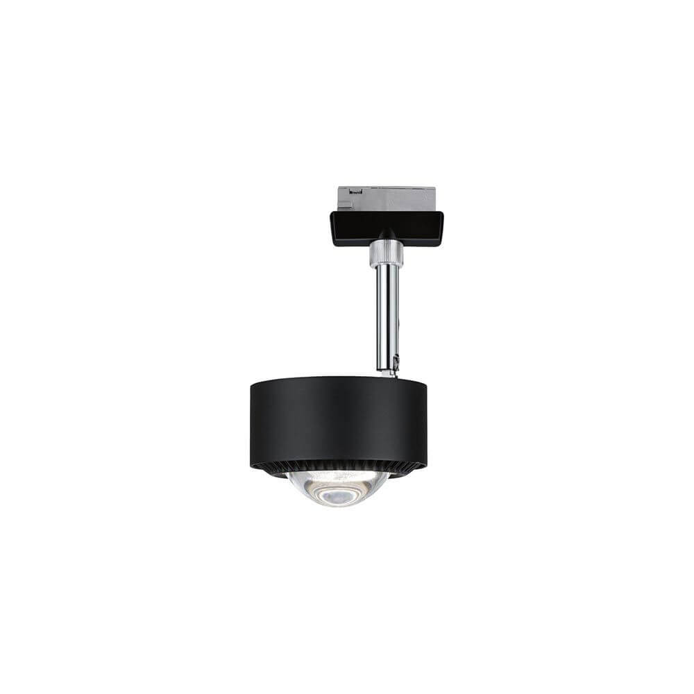 U-Rail LED Schienenspot Aldan Einzelspot Dimmbar Schwarz-Matt, Chrom - eleganter und flexibler Design-Spot.