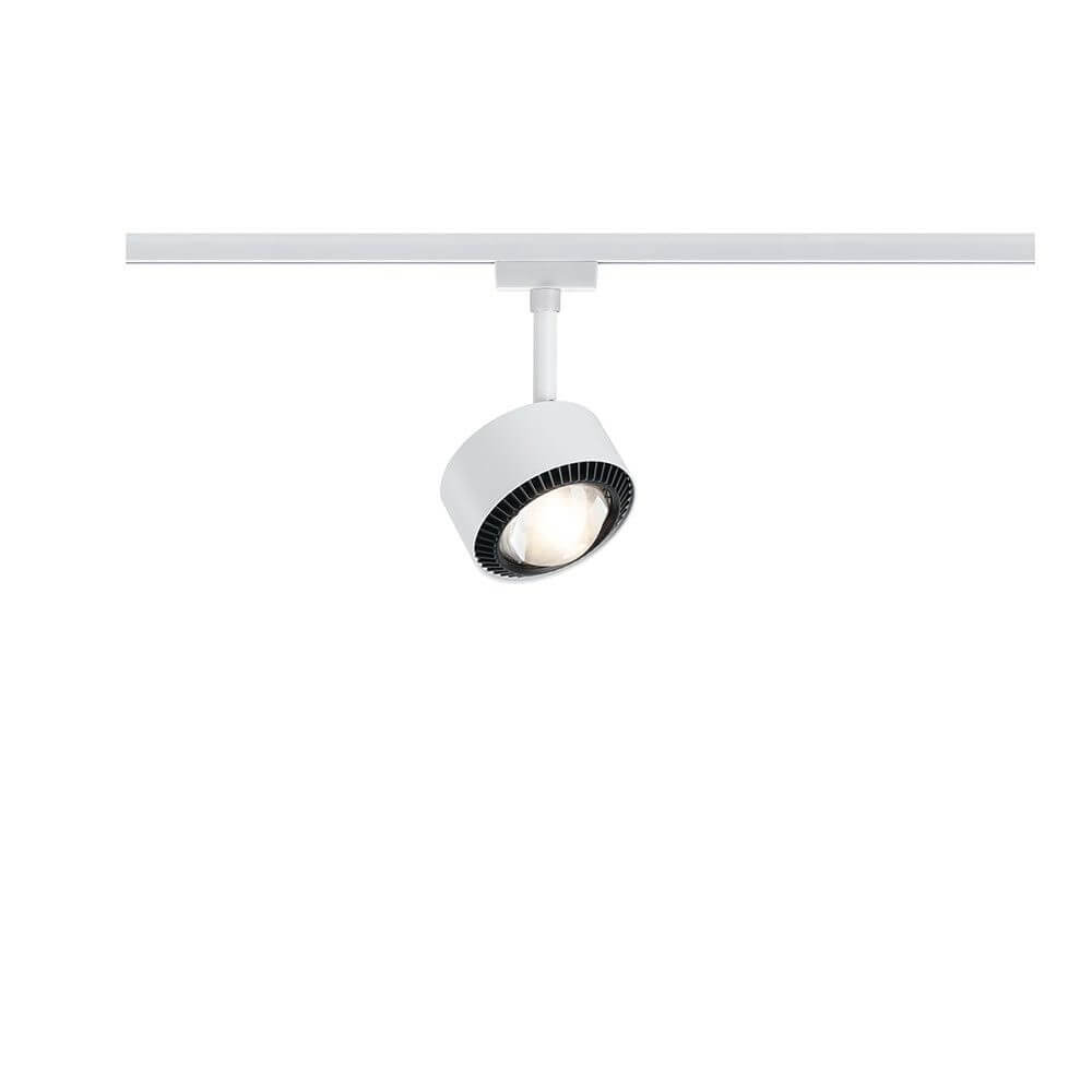 U-Rail LED Schienenspot Aldan Einzel-Spot Dimmbar Weiß, Schwarz weiße URail Spotleuchte warmweiß einstellbar an 1-Phasen Schiene