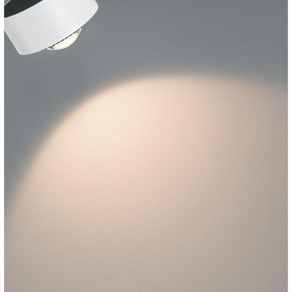 U-Rail LED Schienenspot Aldan Einzel-Spot Dimmbar Weiß, Schwarz leuchtet warmweiß an Wand, flexibel ausrichtbarer URail Spot