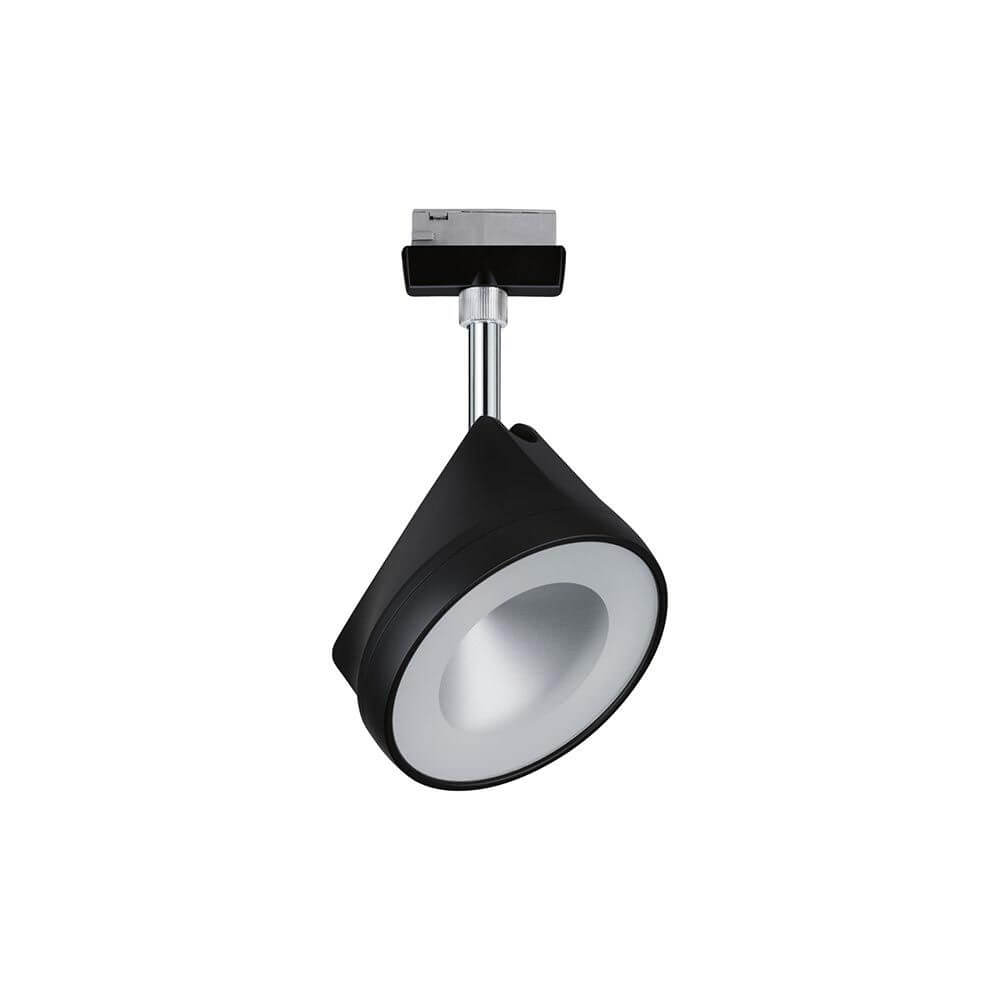 U-Rail LED Schienenspot Arena Einzelspot Dimmbar Schwarz-Matt, Chrom mit elegantem Design und direktionalem Licht.