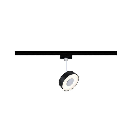 U-Rail LED Schienenspot Circle Einzelspot Dimmbar Schwarz, Chrom, schwarzer URail LED Spot mit Schiene