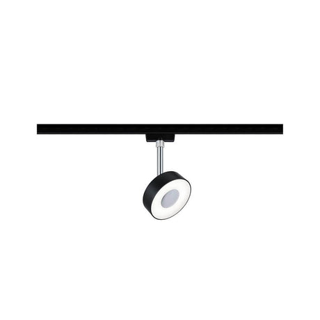 U-Rail LED Schienenspot Circle Einzelspot Dimmbar Schwarz-Matt, Chrom, LED Schienenleuchte