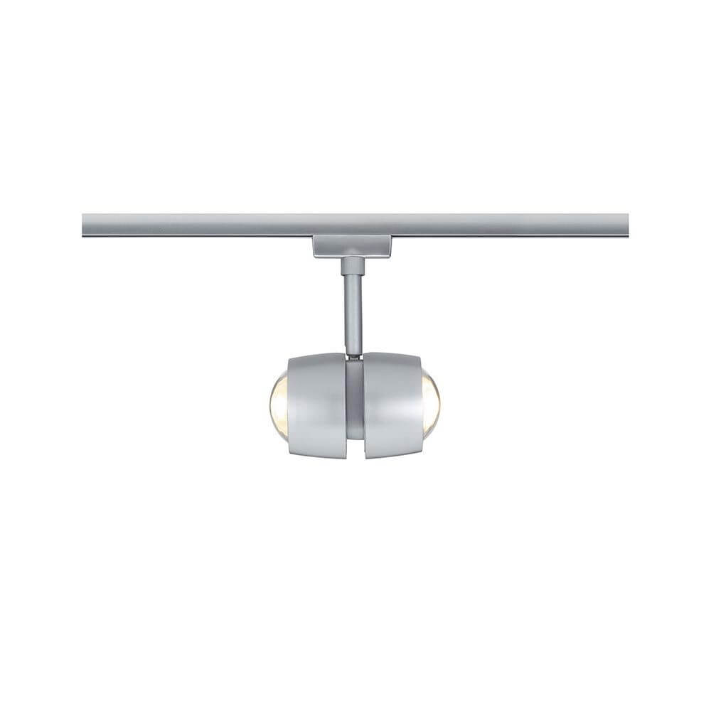 U-Rail LED Schienenspot Oculus Einzelspot Dimmbar Chrom-Matt mit zwei Lichtauslässen