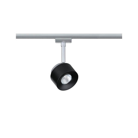 U-Rail LED spot sur rail Pane spot individuel noir, chrome monté sur rail, efficace et moderne.