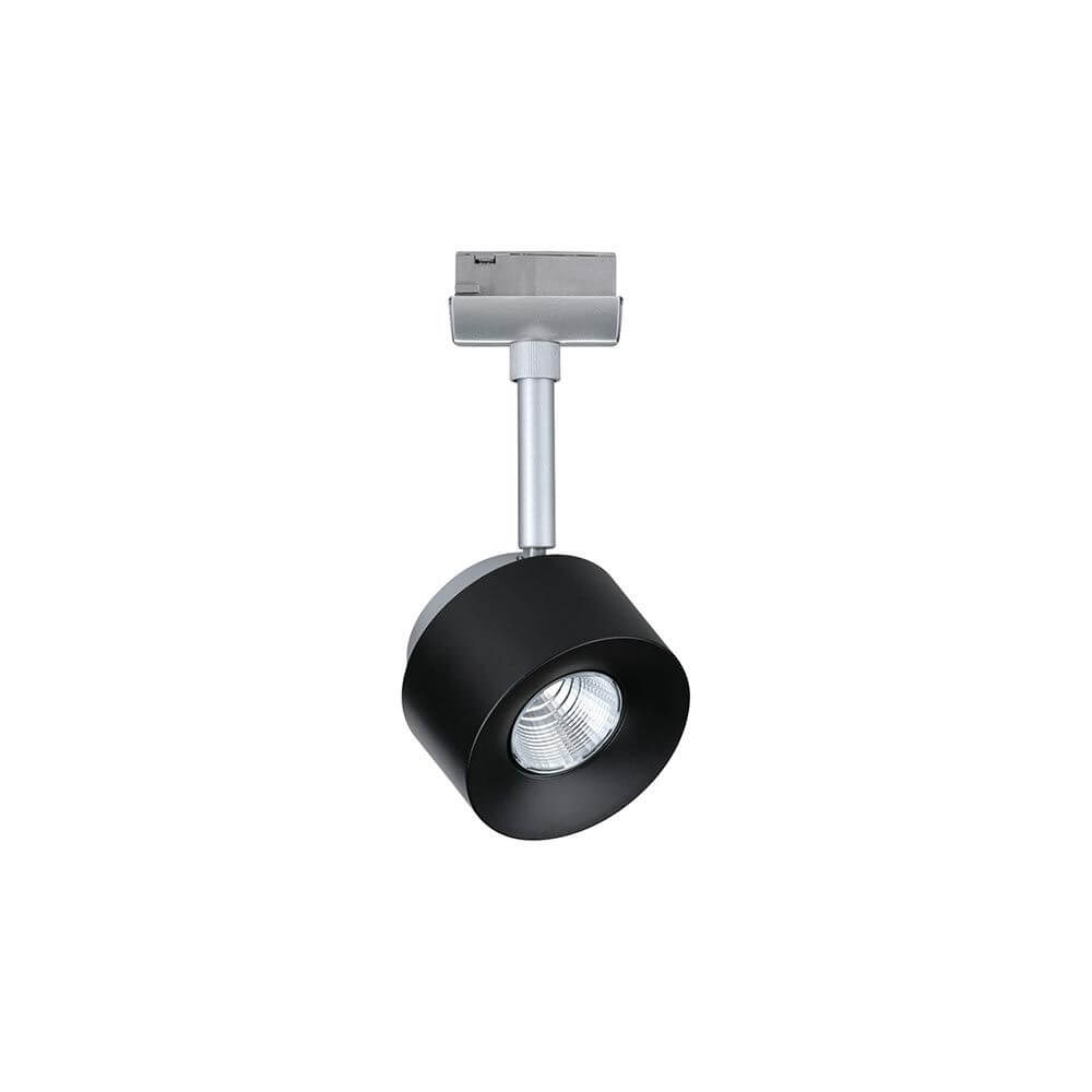 U-Rail LED Schienenspot Pane Einzelspot Schwarz, Chrom mit Facetten-Linse für individuelles Lichtsystem.