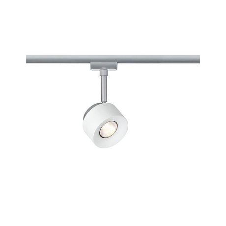 U-Rail LED Schienenspot Pane Einzelspot Weiß, Chrom-Matt für URail Lichtsystem mit Facetten-Linse
