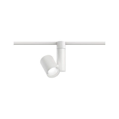 U-Rail LED spot individuel sur rail Zeuz blanc 15° monté sur un rail, idéal pour un éclairage ciblé.