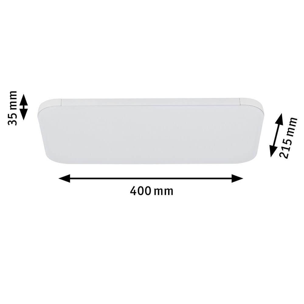 U-Rail LED Schienen Panel Leuchte Campo in der Ansicht, Maße 40 cm x 21,5 cm.