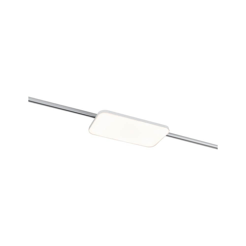 U-Rail LED Schienen Panel Leuchte Campo an einem Schienensystem montiert, strahlendes und blendfreies Licht.