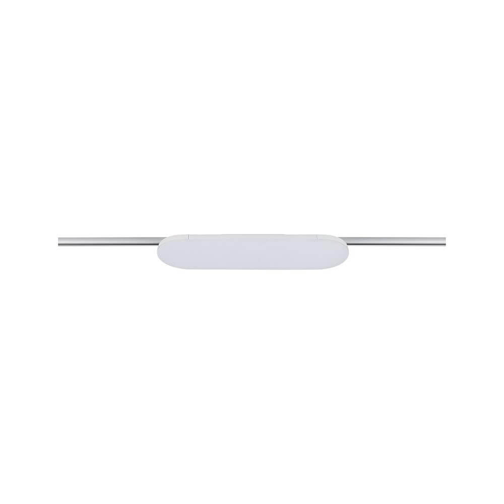 U-Rail Deck LED Panel Weiß an einer Schiene montiert, bietet blendarmes Licht und modernes Design.