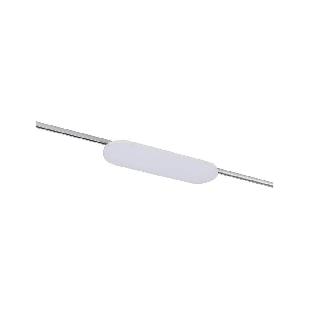 U-Rail Deck LED Panel Weiß an einem 230V-Schienensystem montiert, ideal für blendfreies Licht.