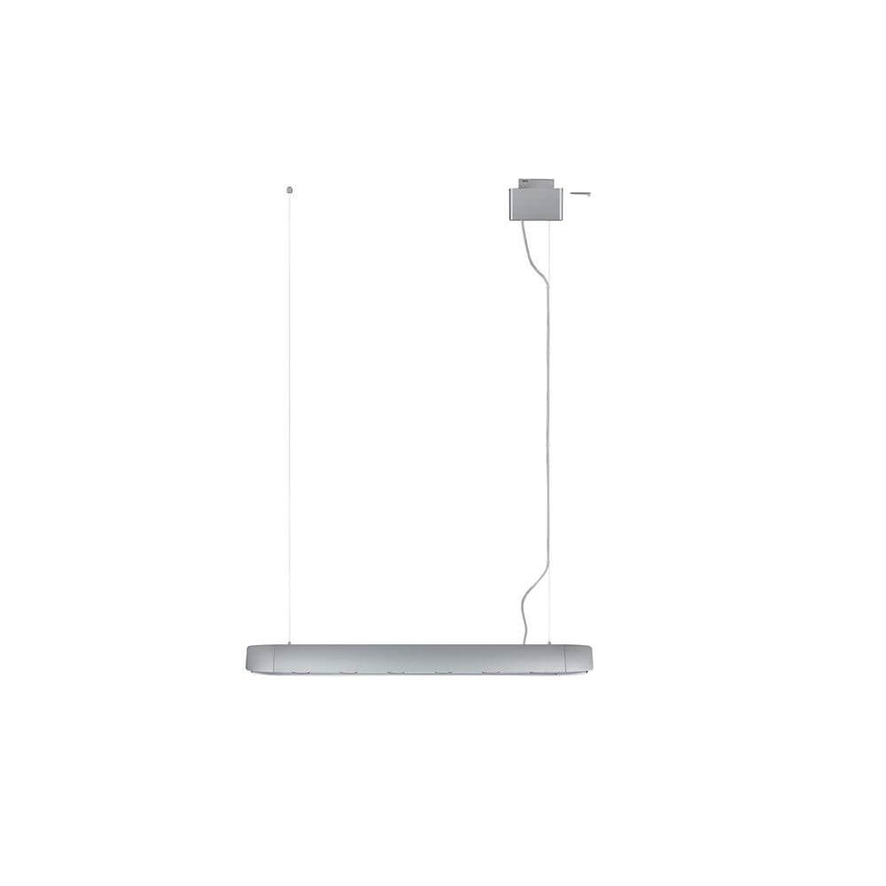 U-Rail Pendelleuchte Barre Dimmbar Chrom-Matt, höhenverstellbare LED-Pendelleuchte in Chrom-matt für lange Tische