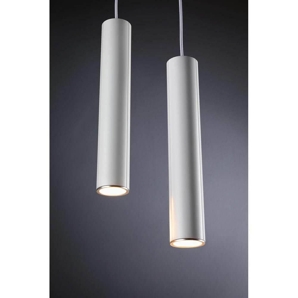 U-Rail Schienen Pendelleuchte Catalejo Chrom, Matt-Weiß in eleganter, minimalistischer Gestaltung