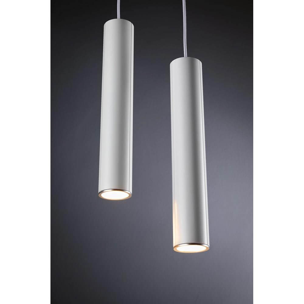 U-Rail Pendelleuchte Catalejo Weiß, Chrom-Matt - moderne Pendelleuchte in elegantem Design