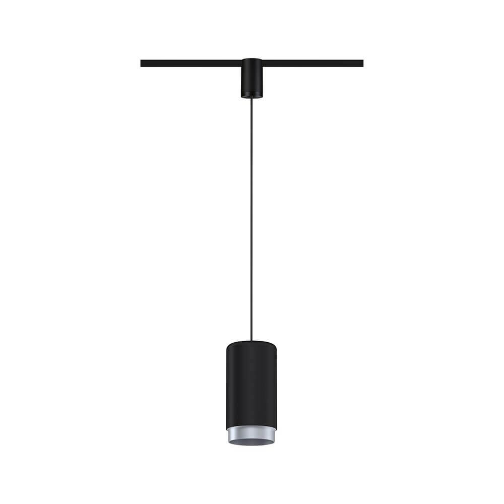 U-Rail Pendelleuchte Corus Dimmbar Schwarz mit schlichter Eleganz und Voll-Aluminium-Korpus.