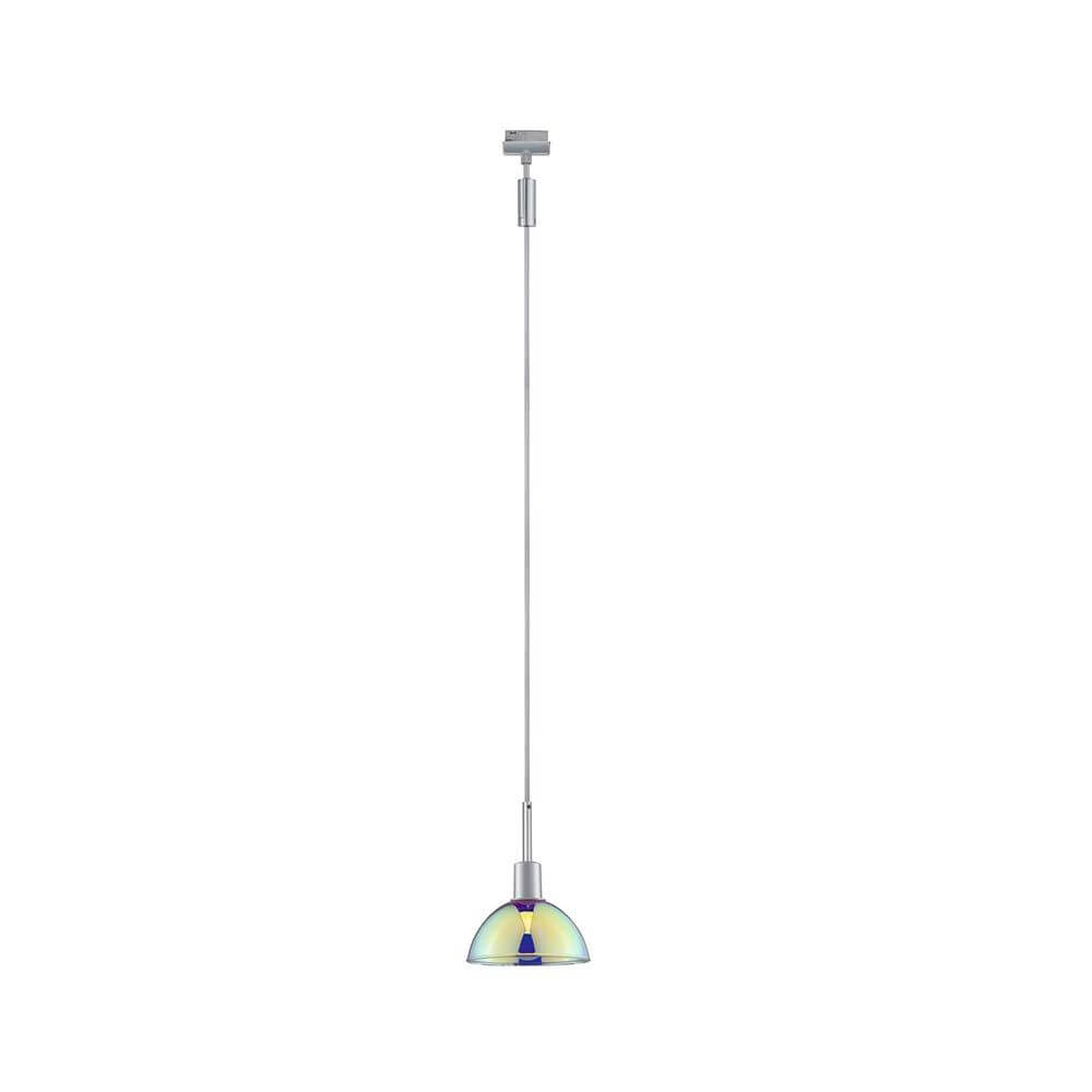 U-Rail Pendelleuchte Sarrasani Dimmbar Chrom-Matt Mehrfarbig mit modernem Design und Dichroic-Oberfläche.