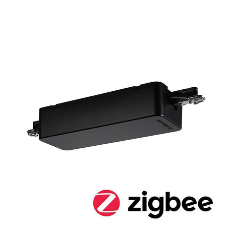 U-Rail Schienenadapter Smart Home Zigbee Switch Schwarz-Matt, schwarzer Dimm- und Schaltadapter für URail Schienen