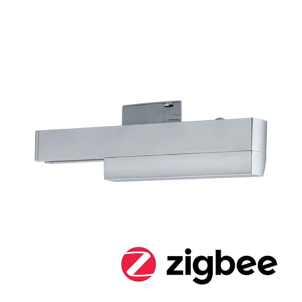 U-Rail Schienenadapter Smart Home Zigbee Chrom-Matt für individuelle Spotsteuerung im URail-System.