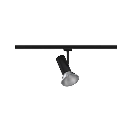 U-Rail Schienenspot Apol Einzelspot Schwarz für flexible Akzentbeleuchtung an Schiene mit E27-Lampe