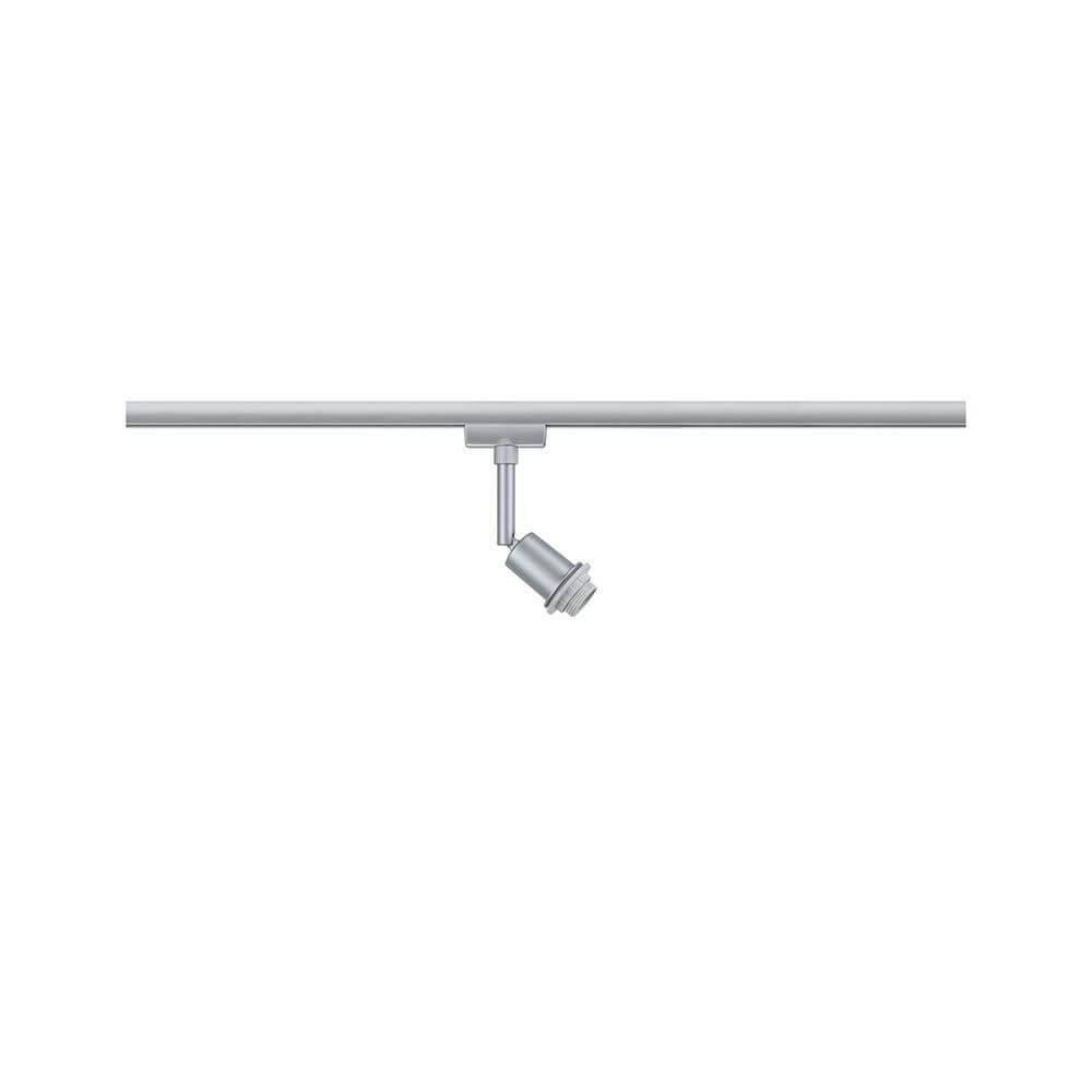 U-Rail Schienenspot DecoSystems Einzelspot Dimmbar Chrom-Matt auf einem Schienensystem montiert.