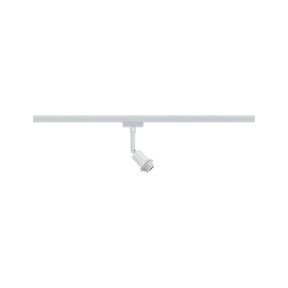 U-Rail Schienenspot DecoSystems Einzelspot Weiß auf Schiene montiert, flexibel und individuell gestaltbar.