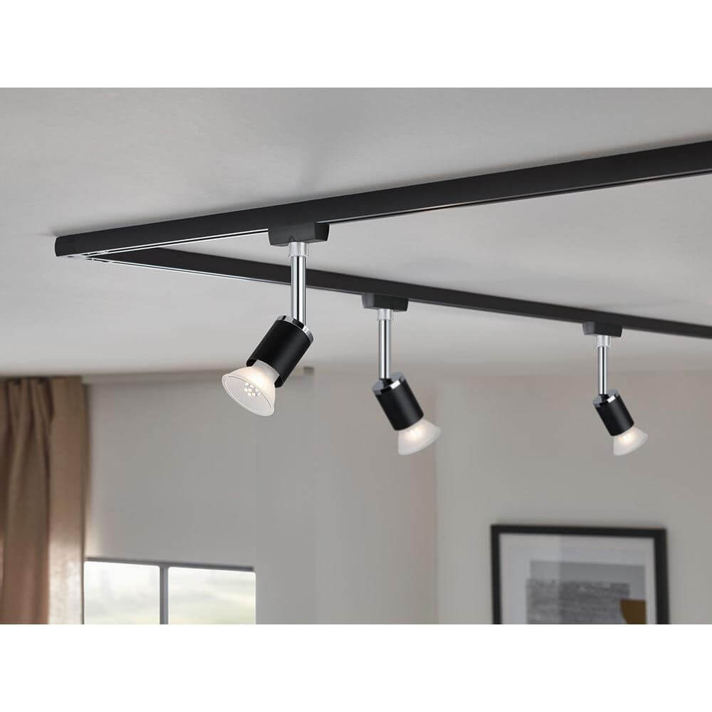 URail Schienenspot Pure II in Schwarz-Matt, dimmbar, vielseitig einsetzbar, modernes Design für jedes Zuhause.