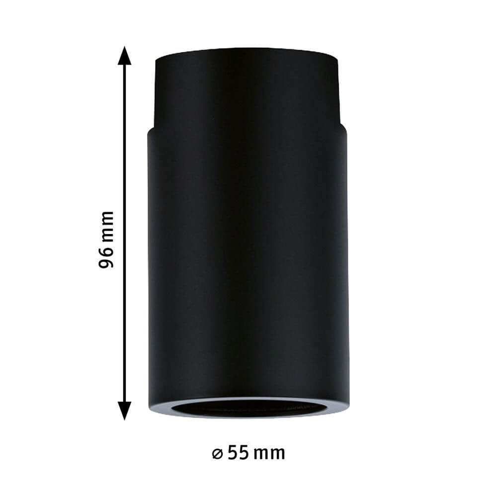 U-Rail Schienenspot Socket Einzelspot Schwarz in Schwarz, Maße: Ø 55 mm, Höhe 96 mm, ideal für dekorative Leuchtmittel.