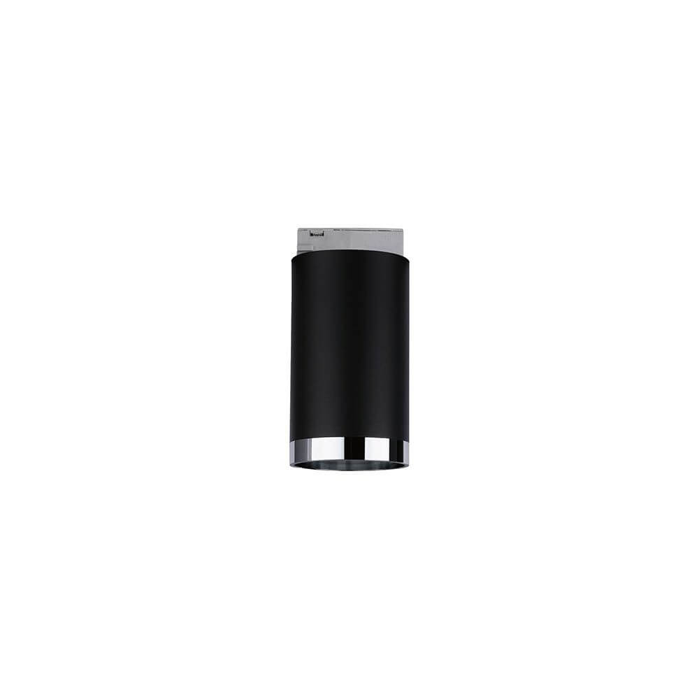 U-Rail Schienenspot Tube Einzelspot Schwarz-Matt, Chrom - elegante Schienenleuchte mit LED-Technik.