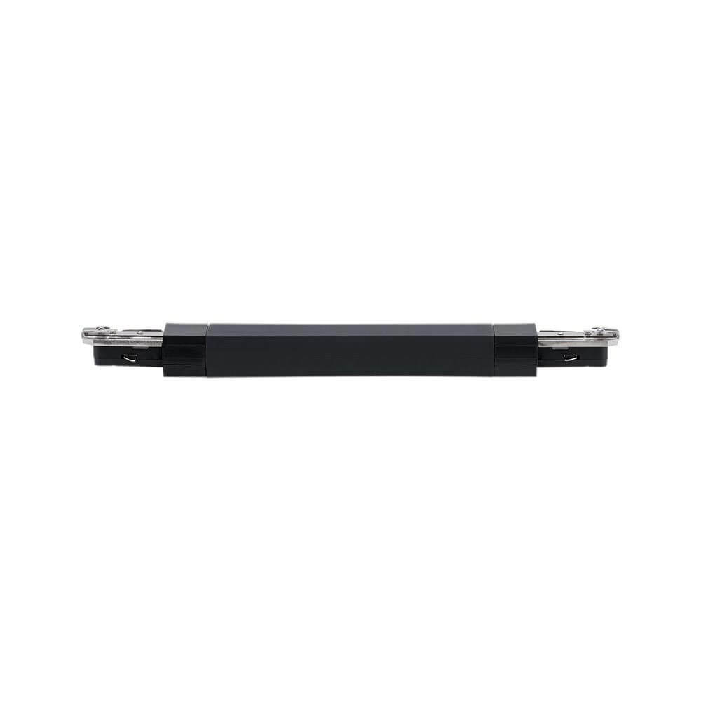 U-Rail Verbinder Flex II Schwarz-Matt von oben, ideal zum Verbinden von Schienen im URail System.