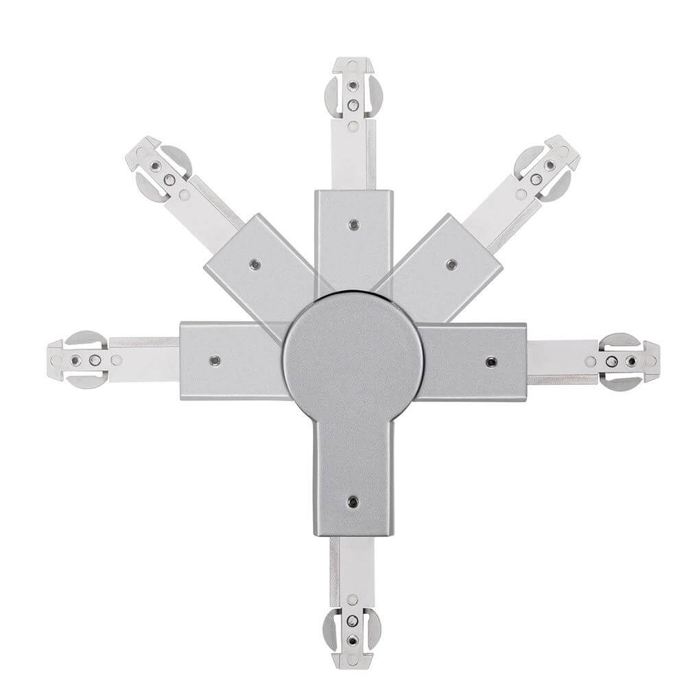 U-Rail Verbinder Gelenk Chrom-Matt für flexible Lichtgestaltung und einfache Montage.