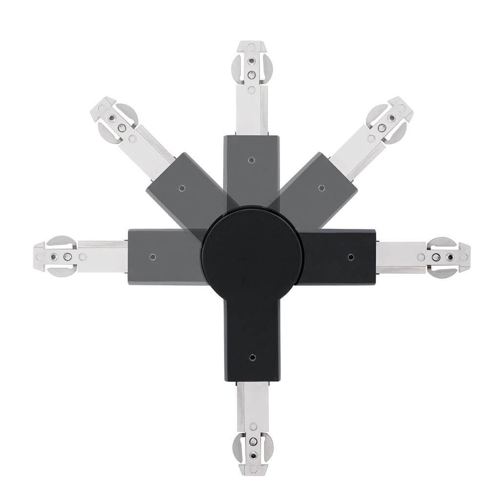 U-Rail Gelenkverbinder Schwarz-Matt zur Verbindung von Urail-Schienen bis 90° für optimale Lichtgestaltung.