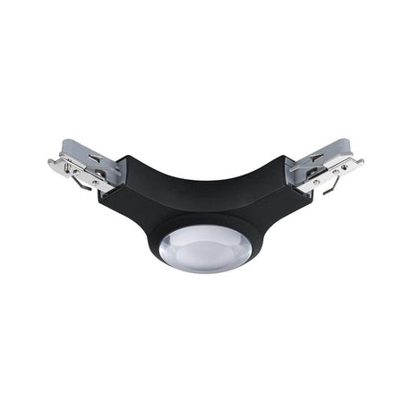 U-Rail connector L-piece Black for a custom track lighting system in your living space.