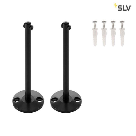 Deflector for Tenseo low-voltage cable system, long, black, 2 pieces in a set with mounting accessories.