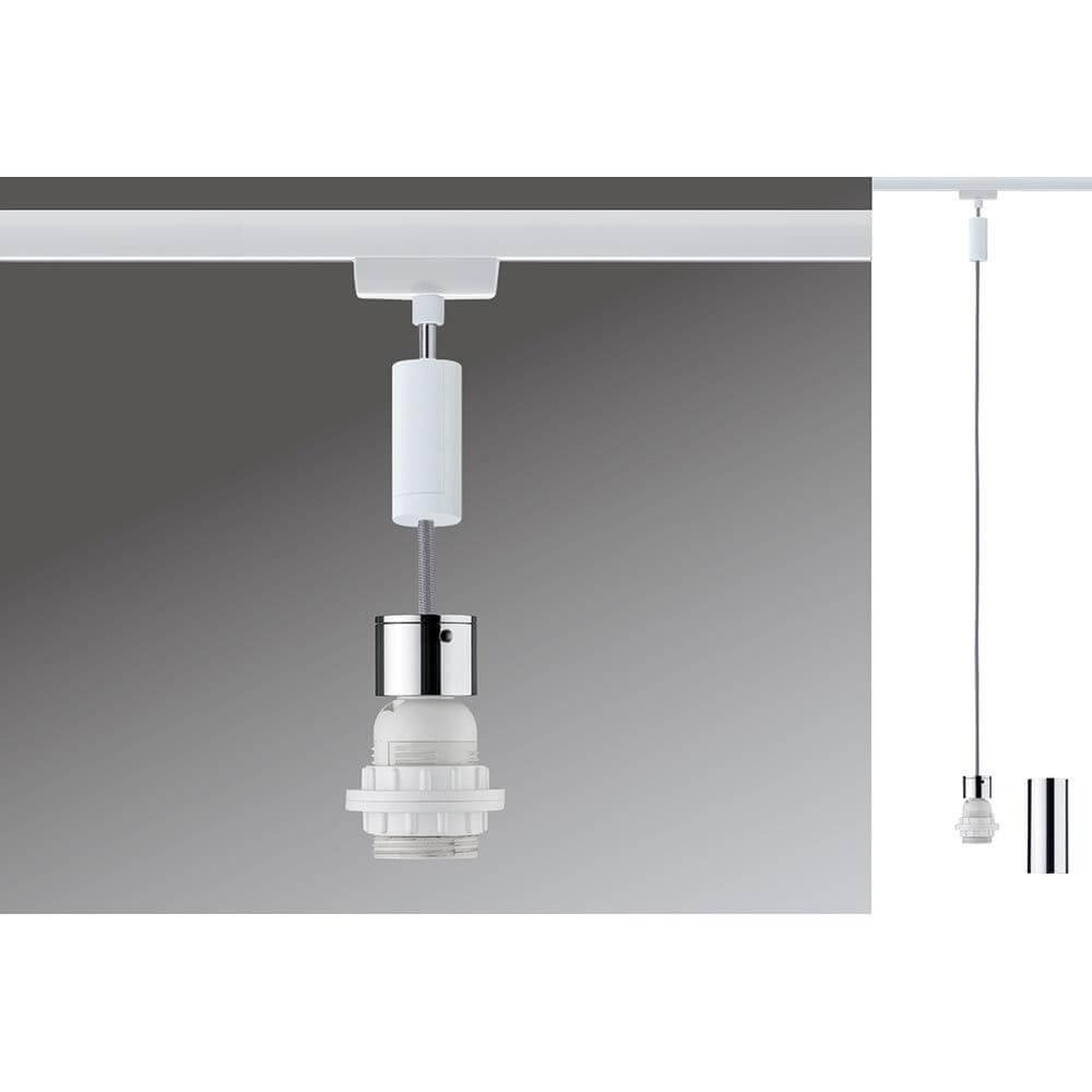 URail 2Easy Basic Pendel Weiß max. 20W E27 mit elegantem Design und flexibler Montage für stimmungsvolle Beleuchtung.