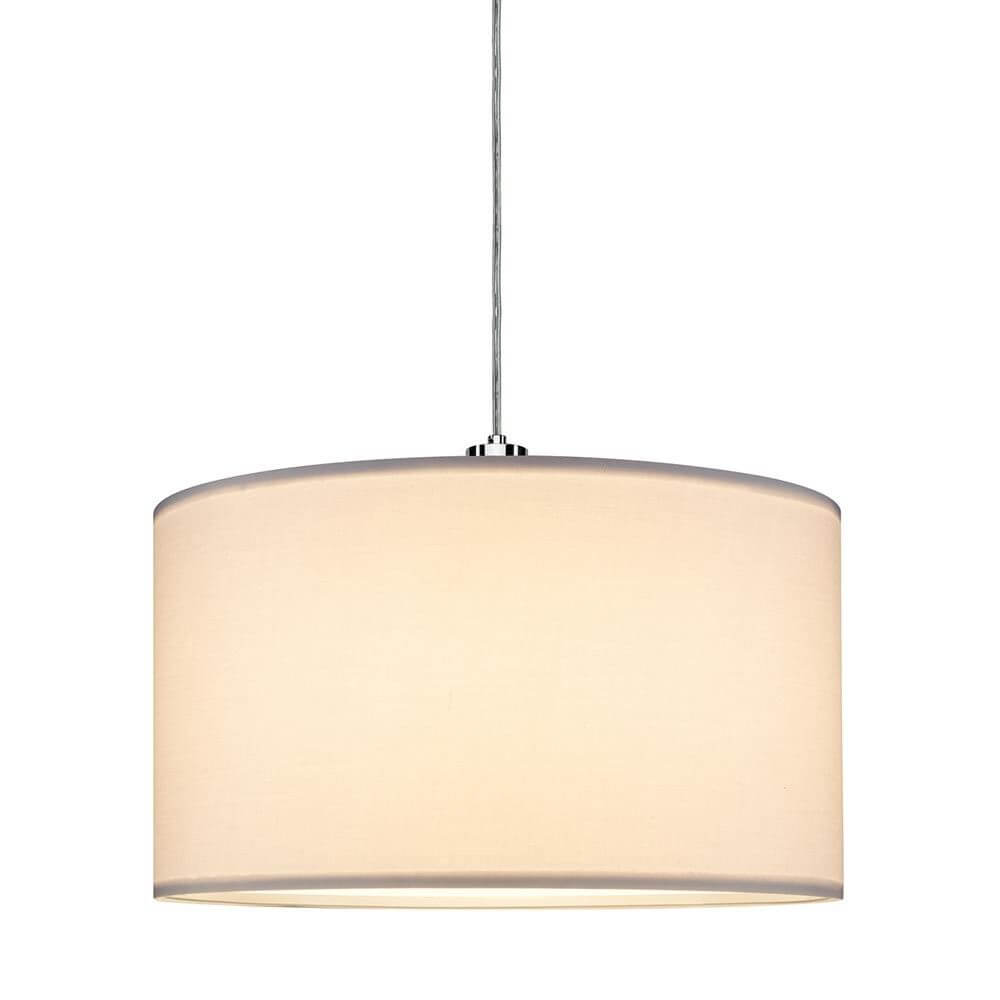 URail 2Easy Stoffschirm Tessa Weiß max. 50W Ø 45cm - eleganter Textilschirm für warmes Licht im Wohnbereich.