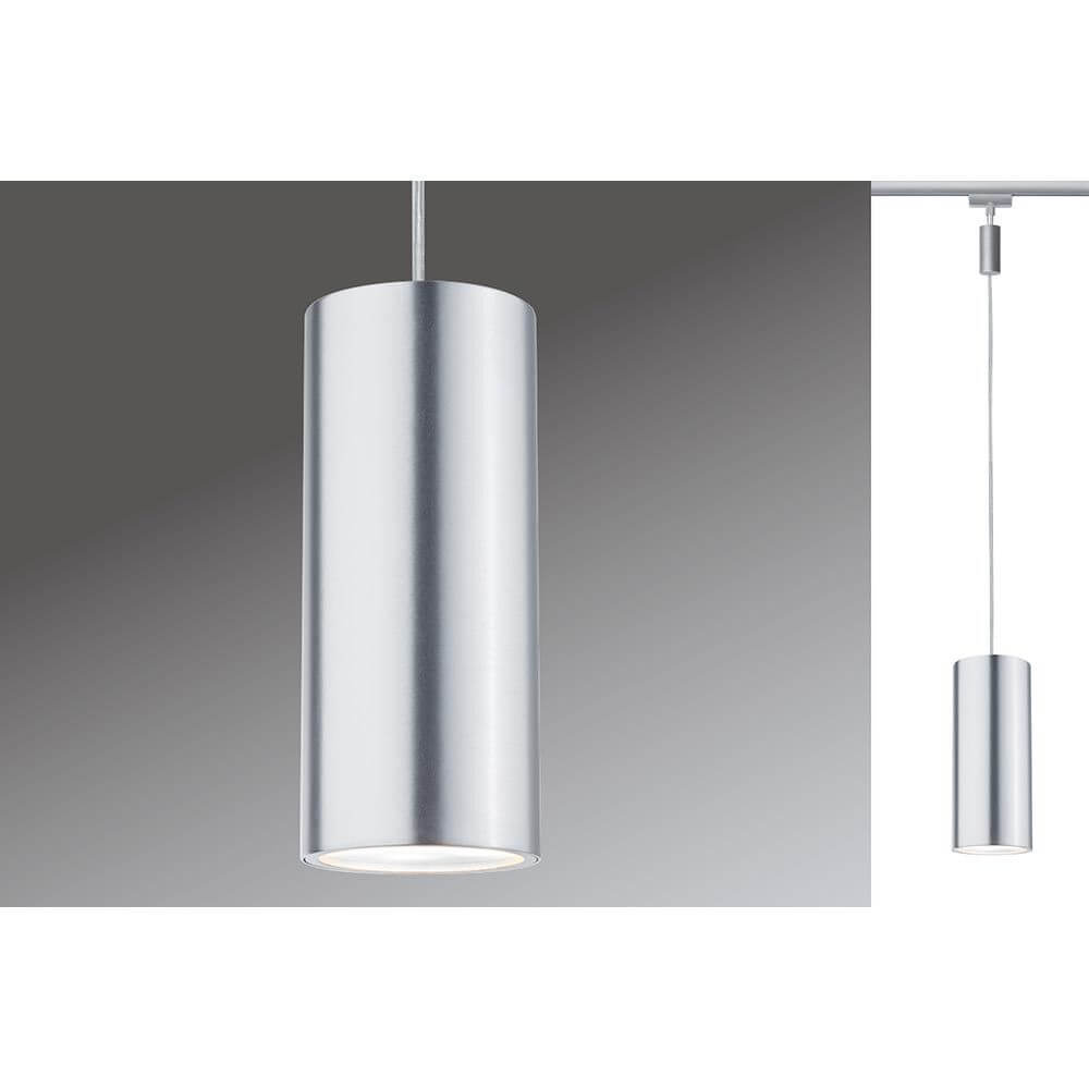 URail LED Pendel Barrel 6W in Silber, modernes Design für individuelles Lichtsystem.