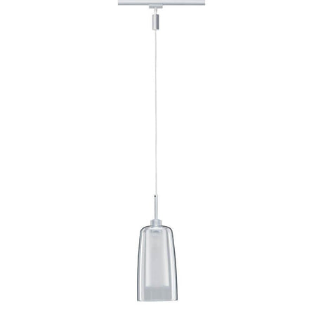 URail LED Pendulum Arido II 1x5W GU10 Verre satiné transparent luminaire suspendu avec structure en verre claire