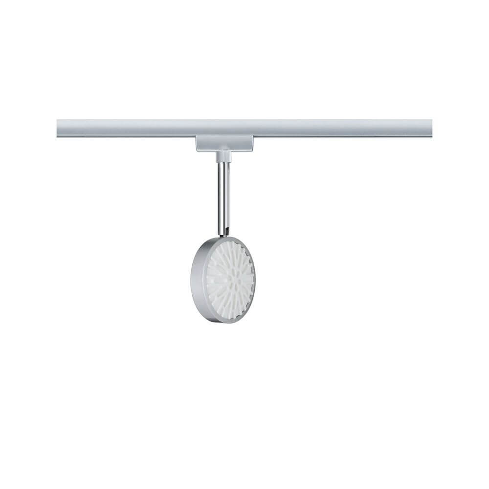 URail LED Spot Discus Chrom Dimmbar auf URail Schiene montiert