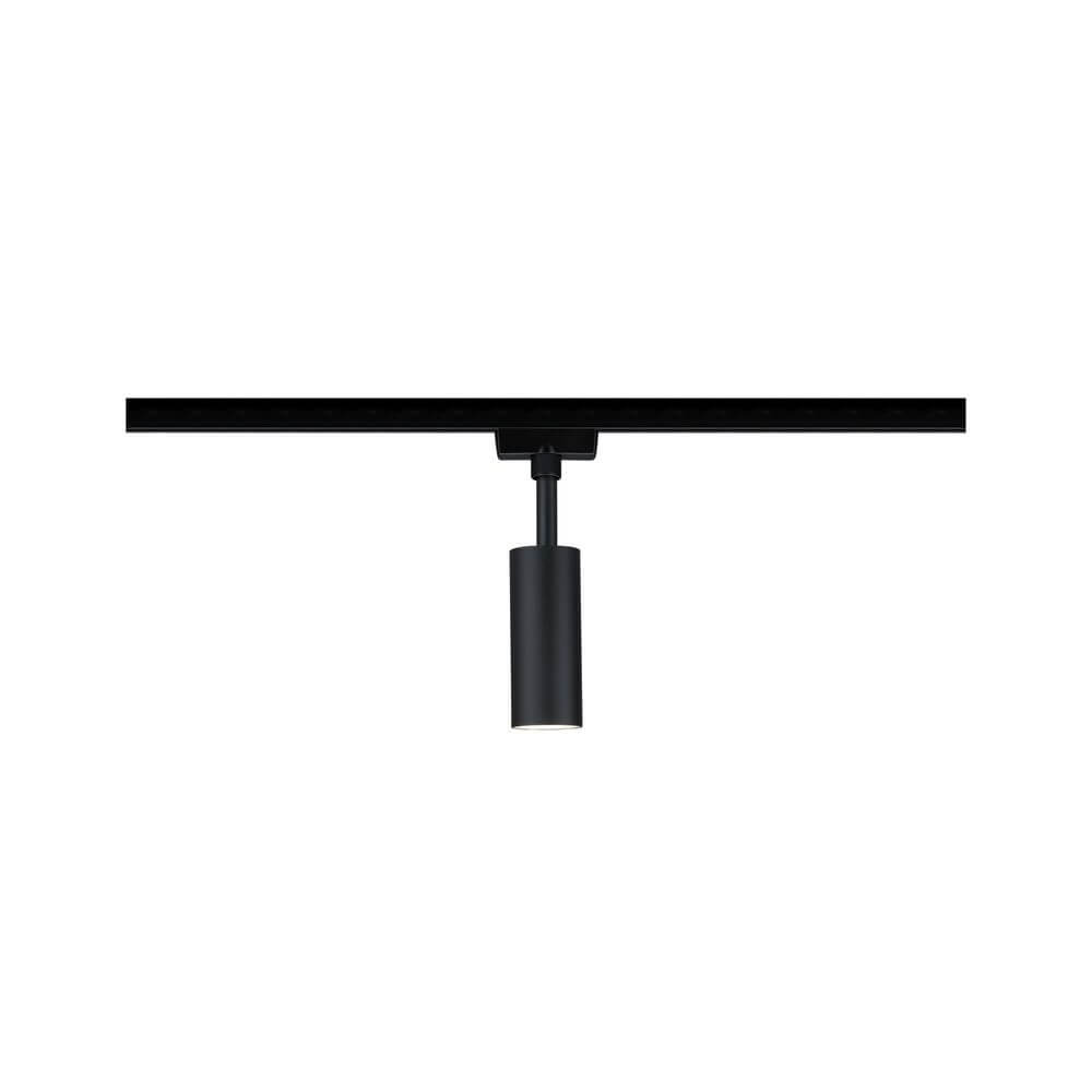 URail LED-Spot Tubo 5W Schwarz Matt 3000K Metall/Kunststoff an einer Schiene montiert