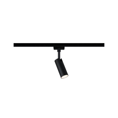 URail LED-Spot Tubo 5W Schwarz Matt 3000K Metall/Kunststoff montiert an einer Decke.