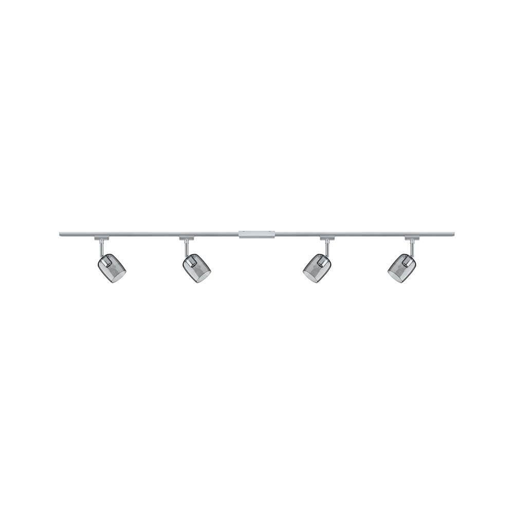 URail Schienensystem-Set Blossom 4-flammig Chrom, Rauch mit 4 Spots an Schiene